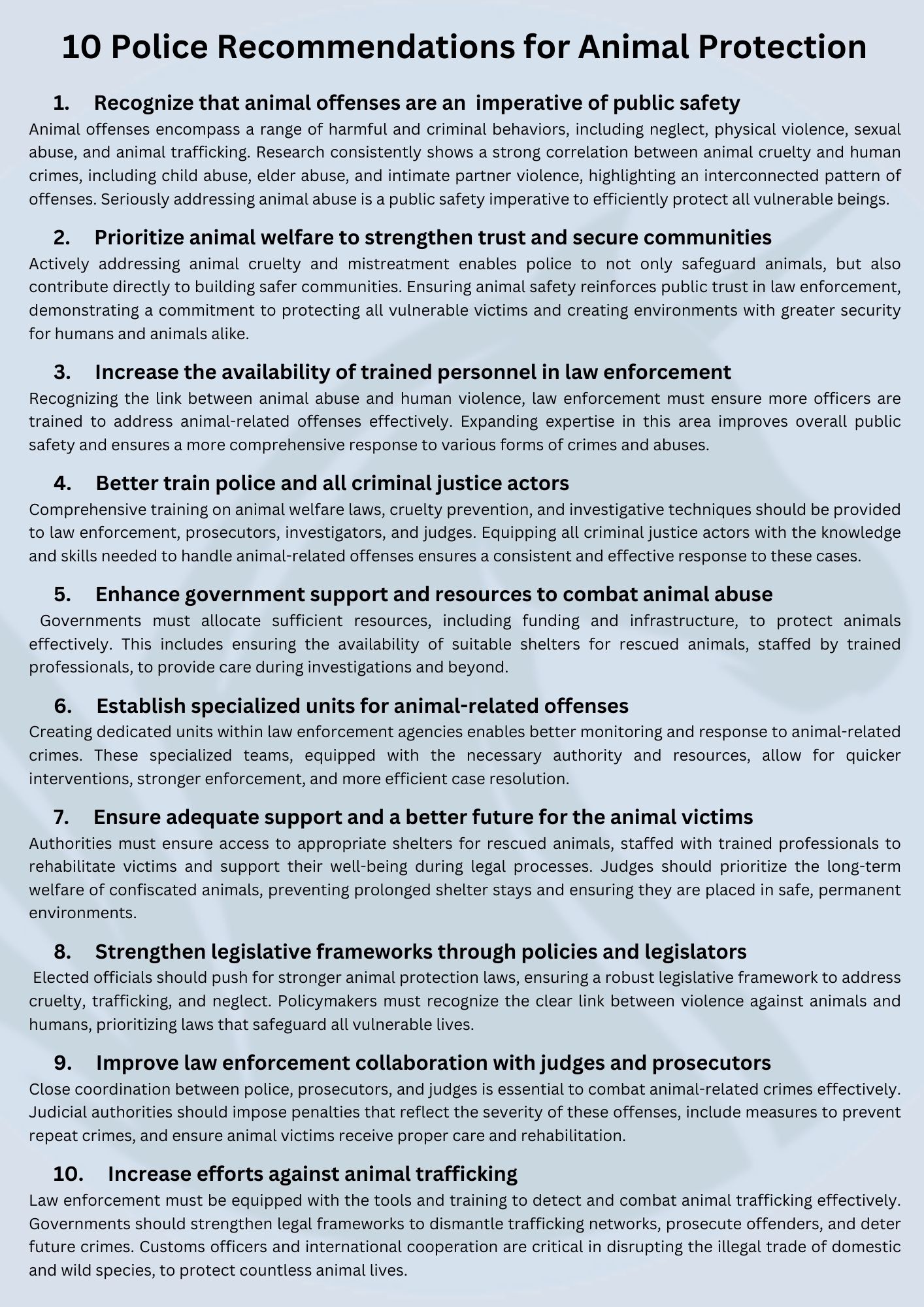 10 Police Recommendations for Animal Protection-New-Final version